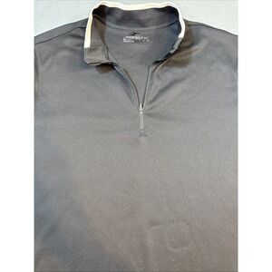SWEATER 1/4 ZIPMENS XXL Nike Golf DRI FIT PULLOVER BLK WHT TRIM Tour Performanc